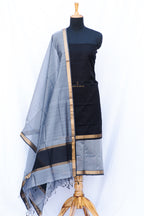 Black and Grey Maheshwari Silk Suits