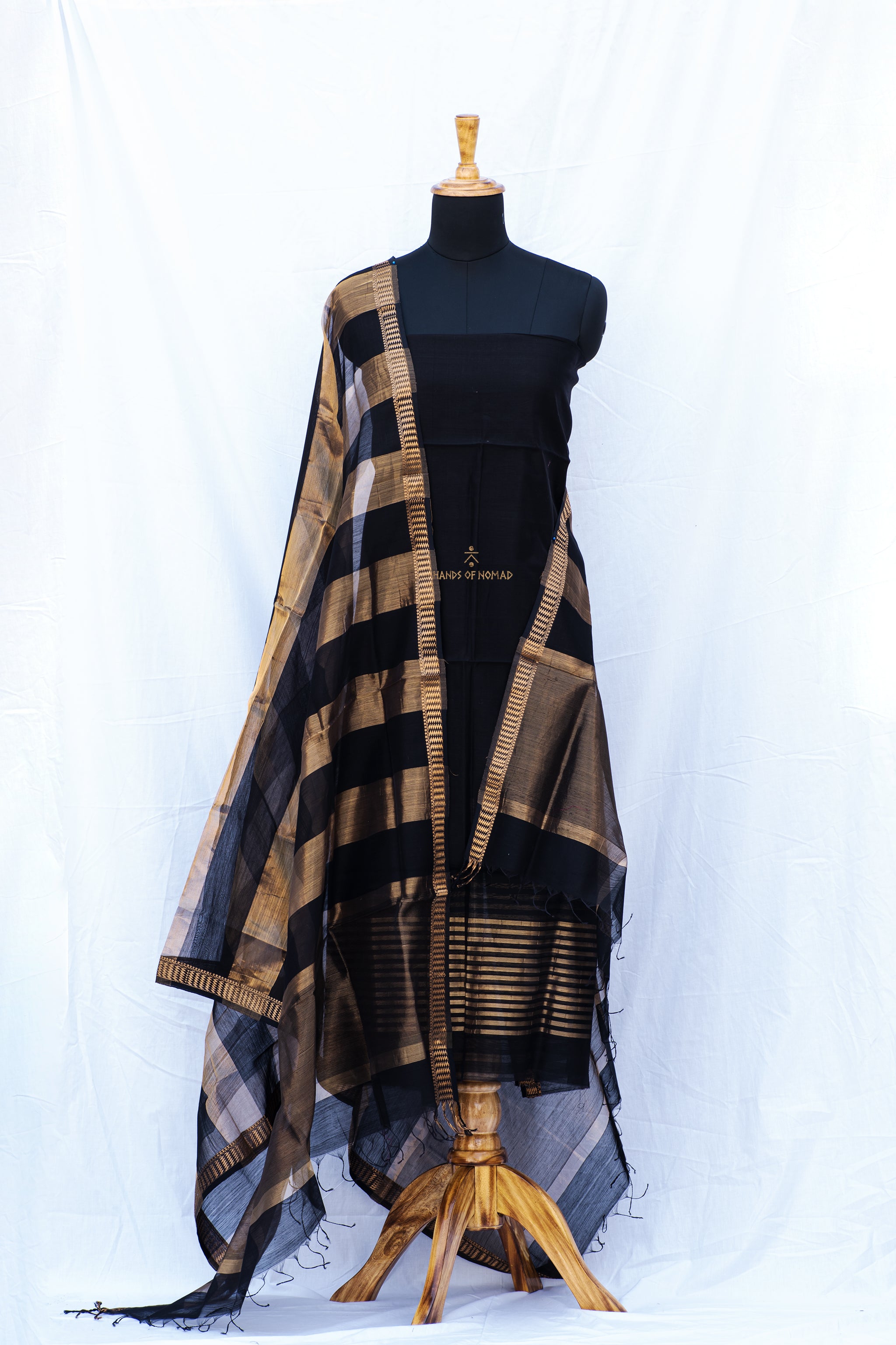 Black Maheshwari Silk Suits