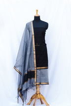Black and Grey Maheshwari Silk Suits