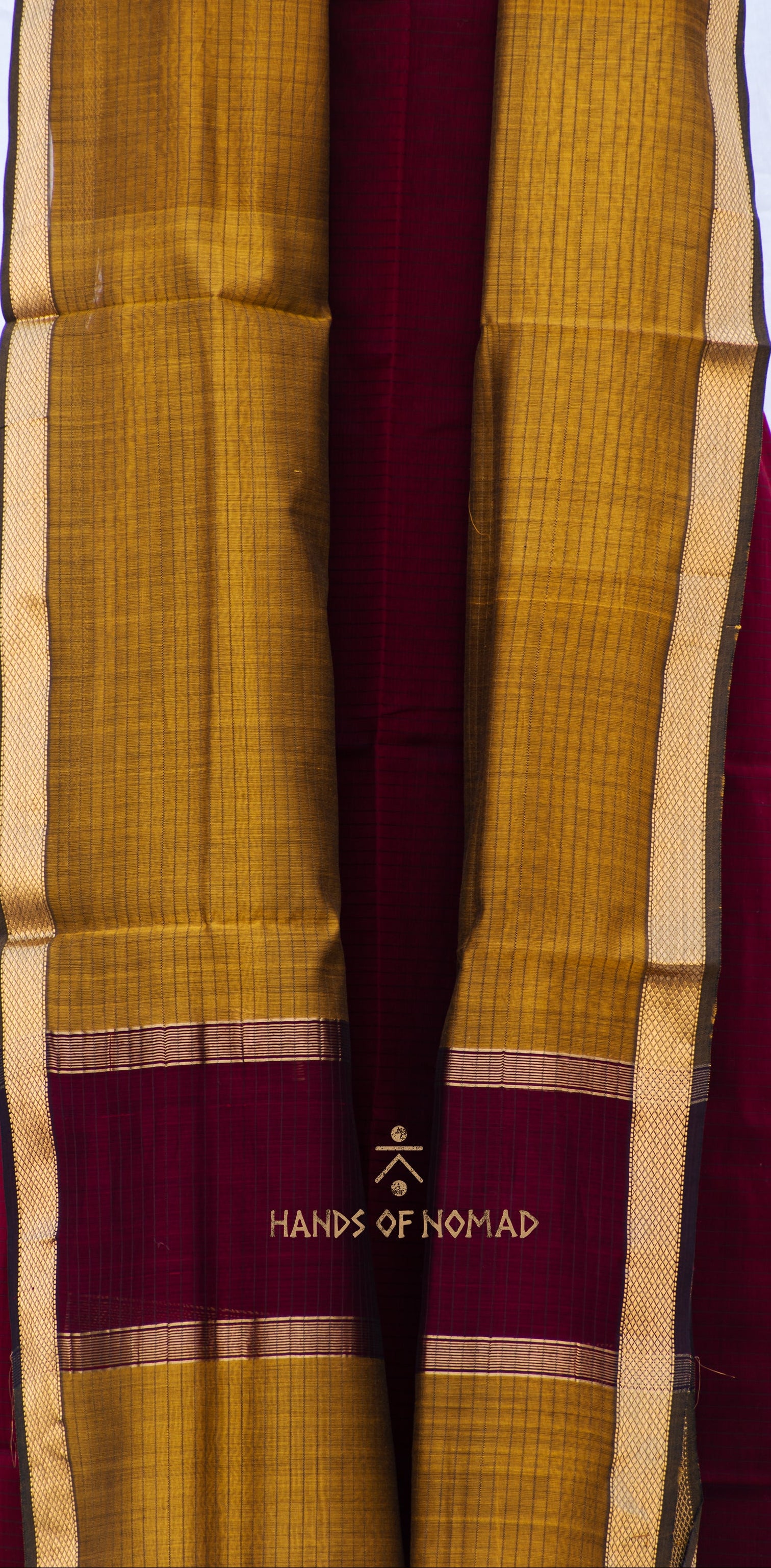 Maroon and Mustard Maheshwari Silk Suits