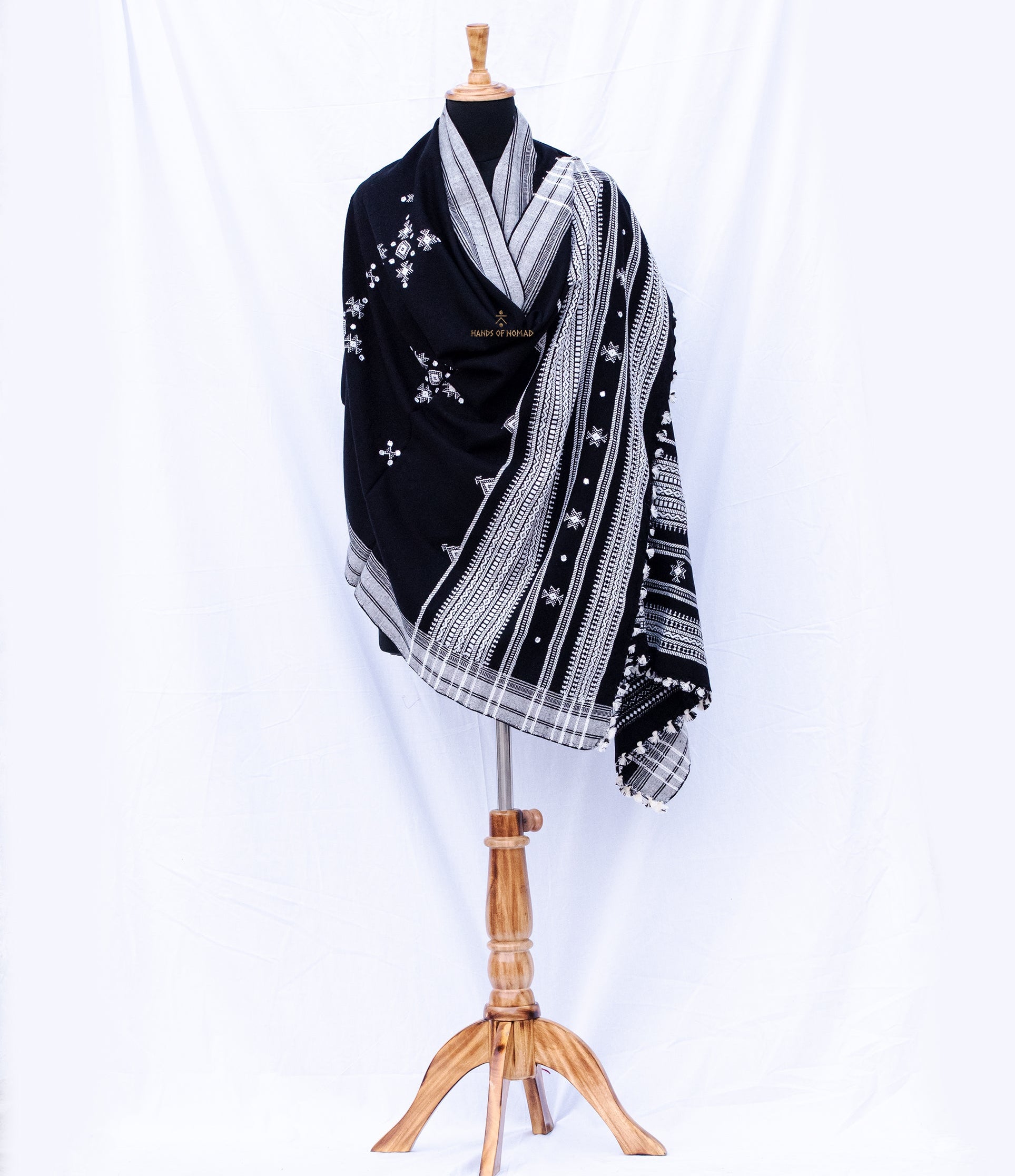 Black Bhujodi Kutchi Shawl