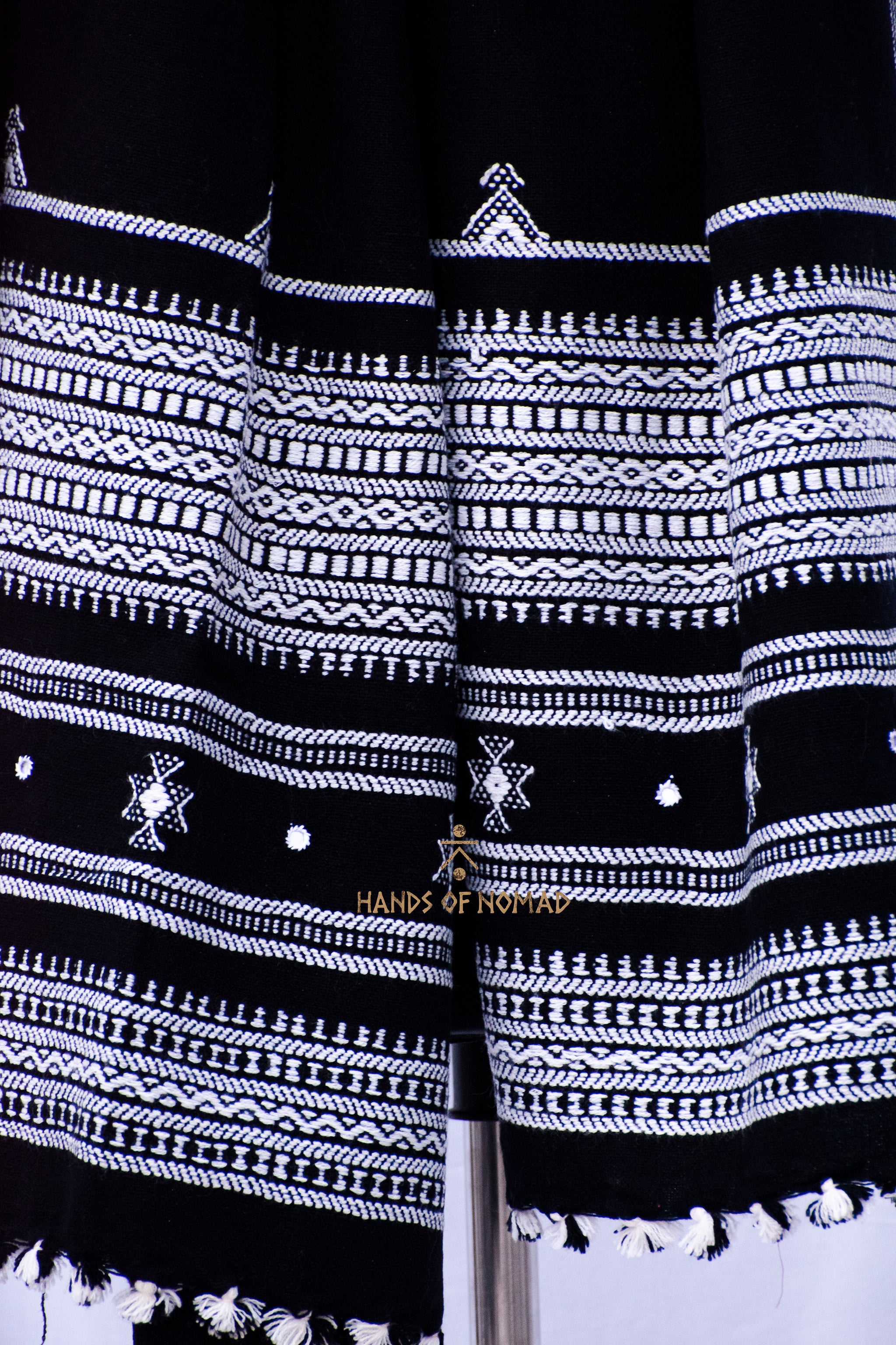 Black Bhujodi Kutchi Shawl
