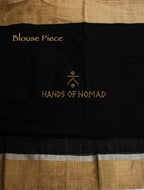 Black Cotton Silk Chanderi Saree