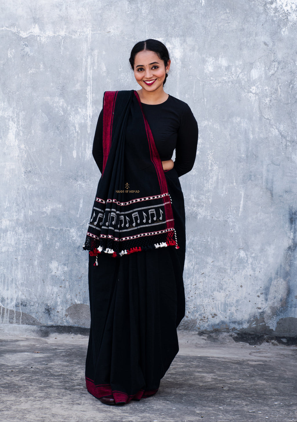 Black Musical Kala Cotton Saree