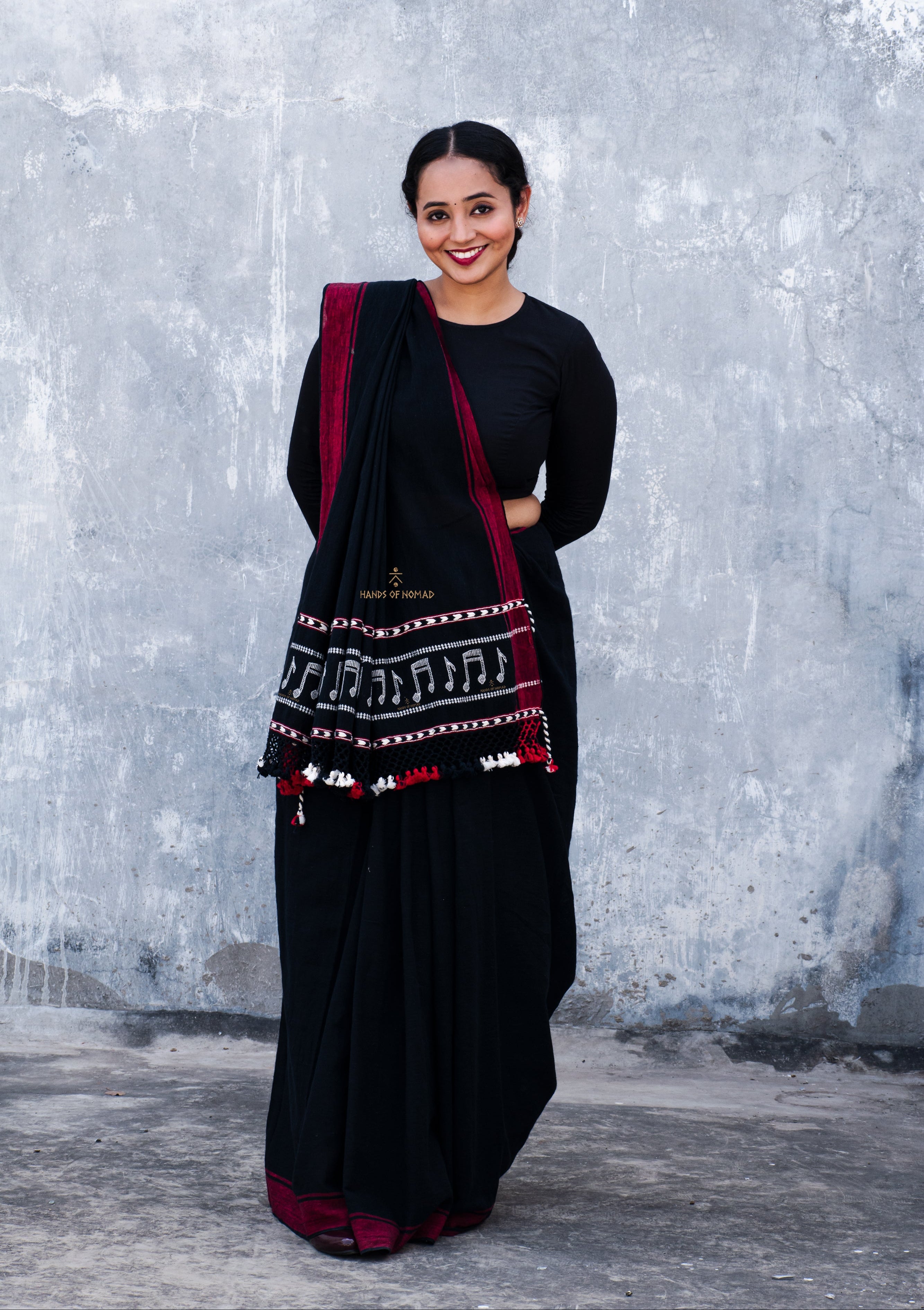 Black Musical Kala Cotton Saree