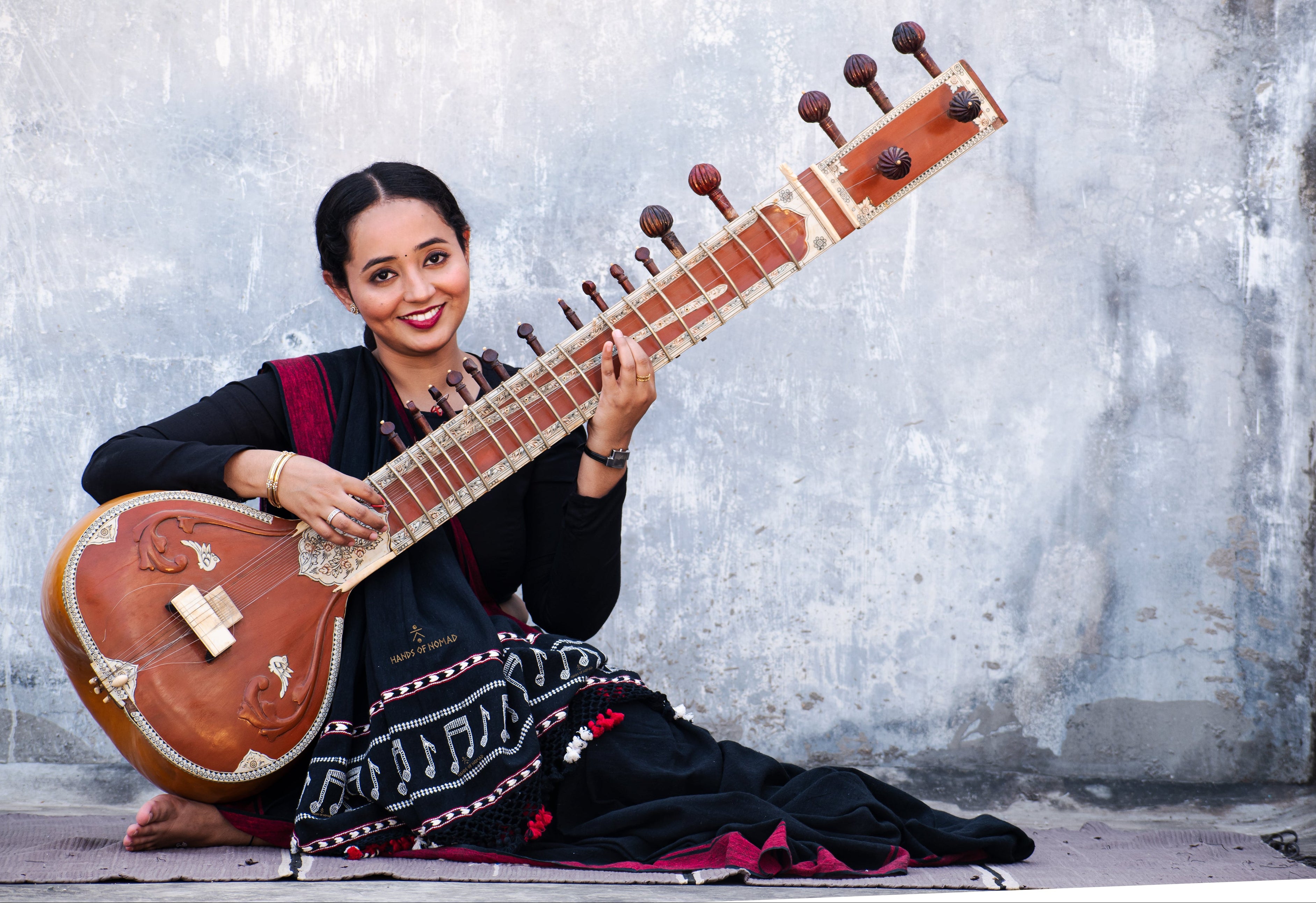 Black Musical Kala Cotton Saree