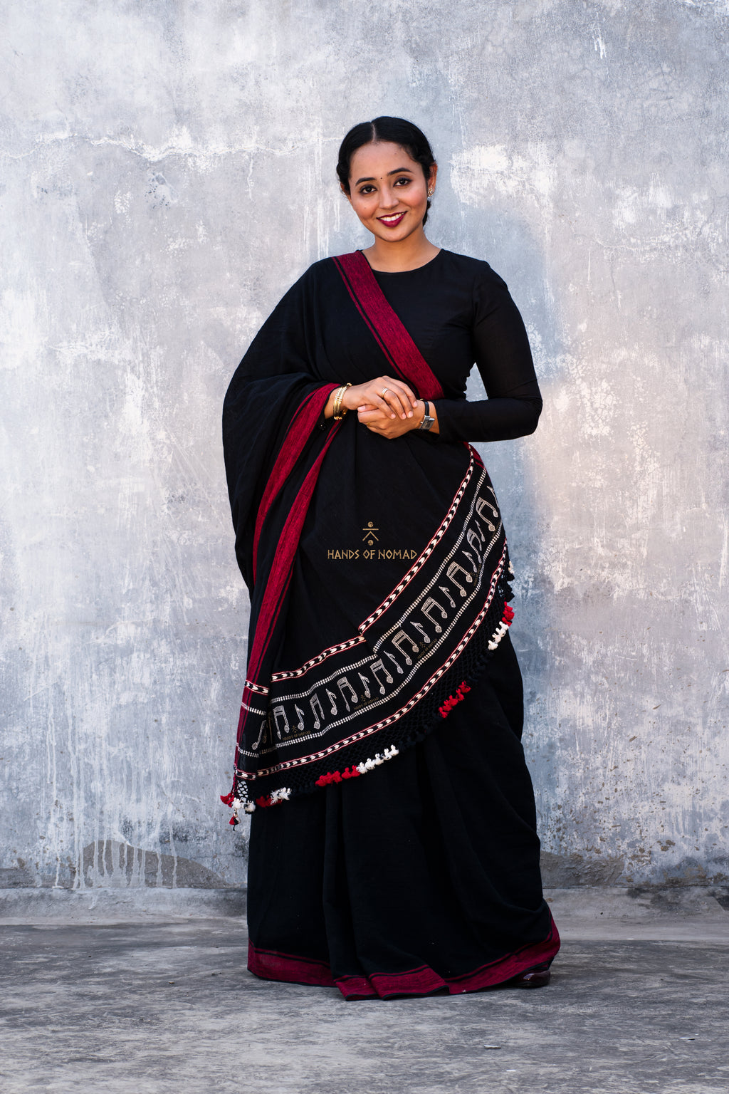 Black Musical Kala Cotton Saree
