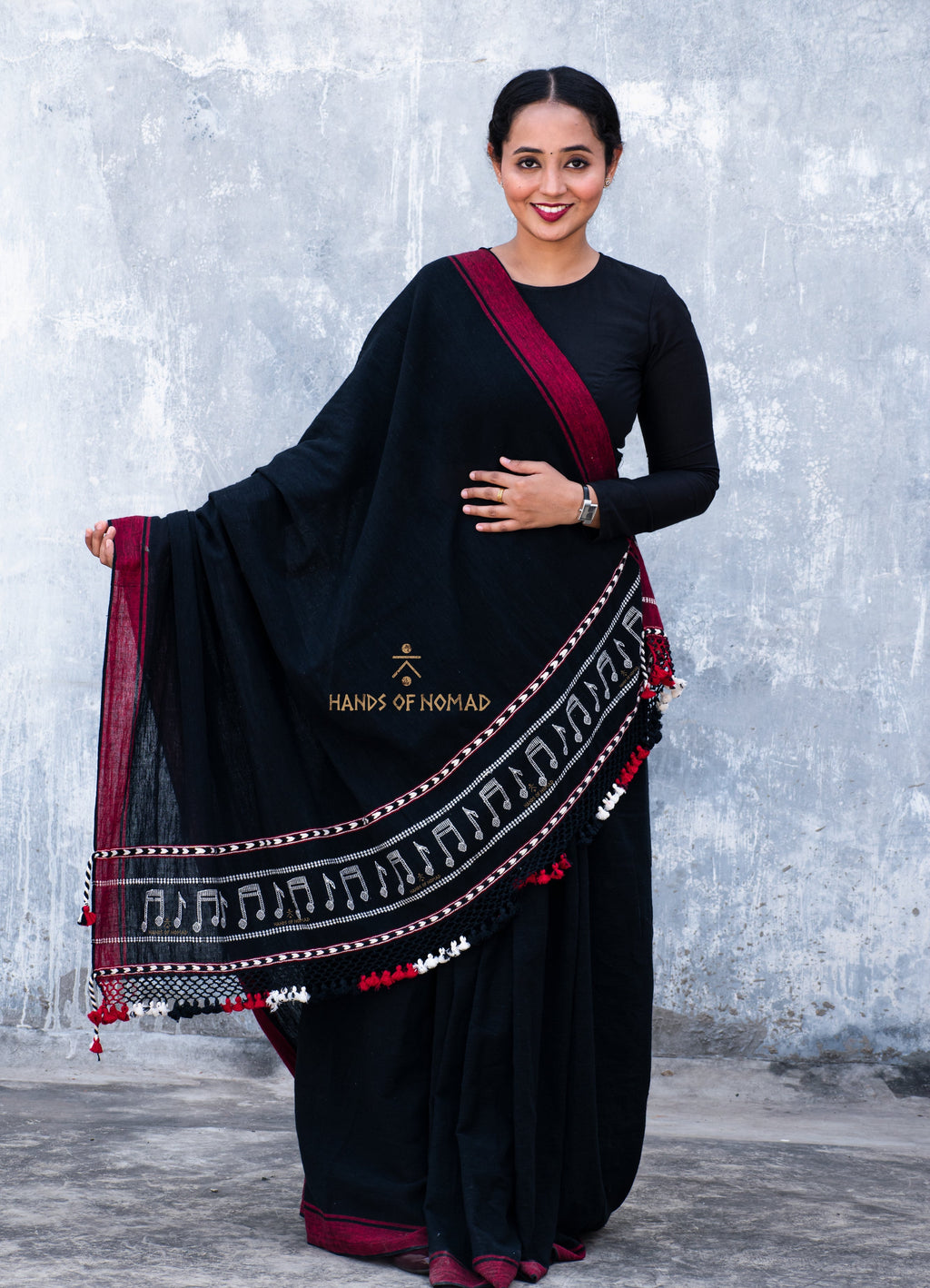 Black Musical Kala Cotton Saree