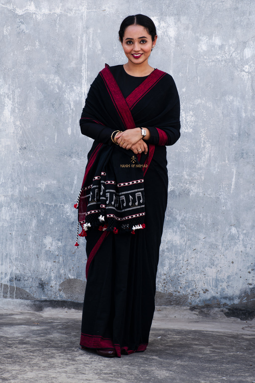 Black Musical Kala Cotton Saree