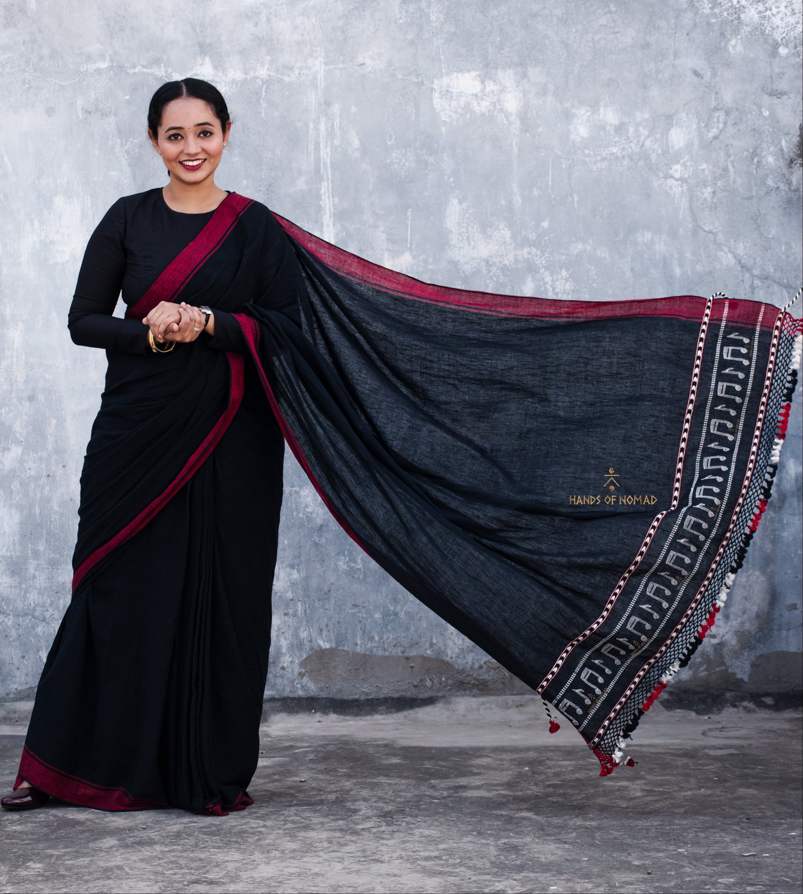 Black Musical Kala Cotton Saree