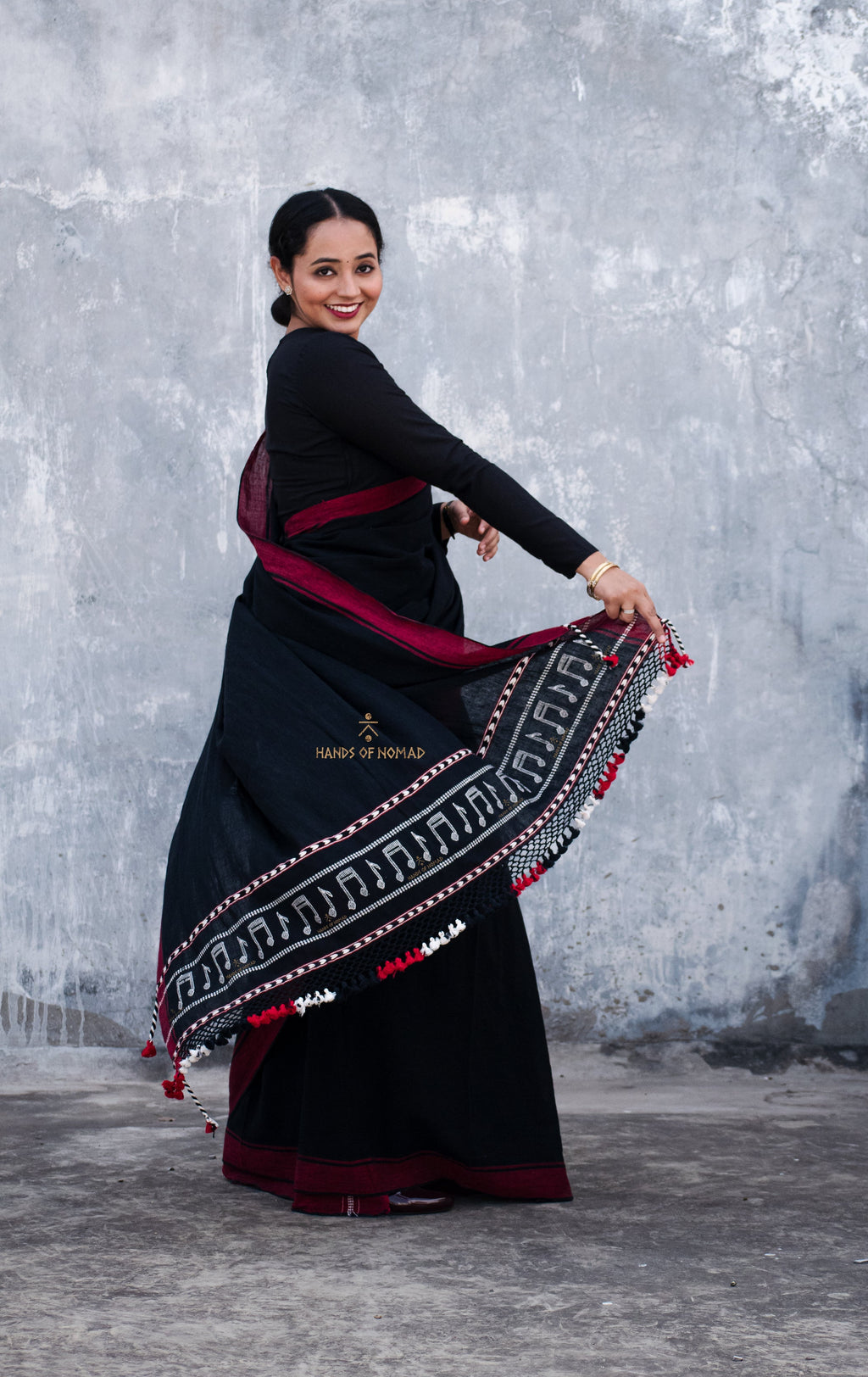 Black Musical Kala Cotton Saree