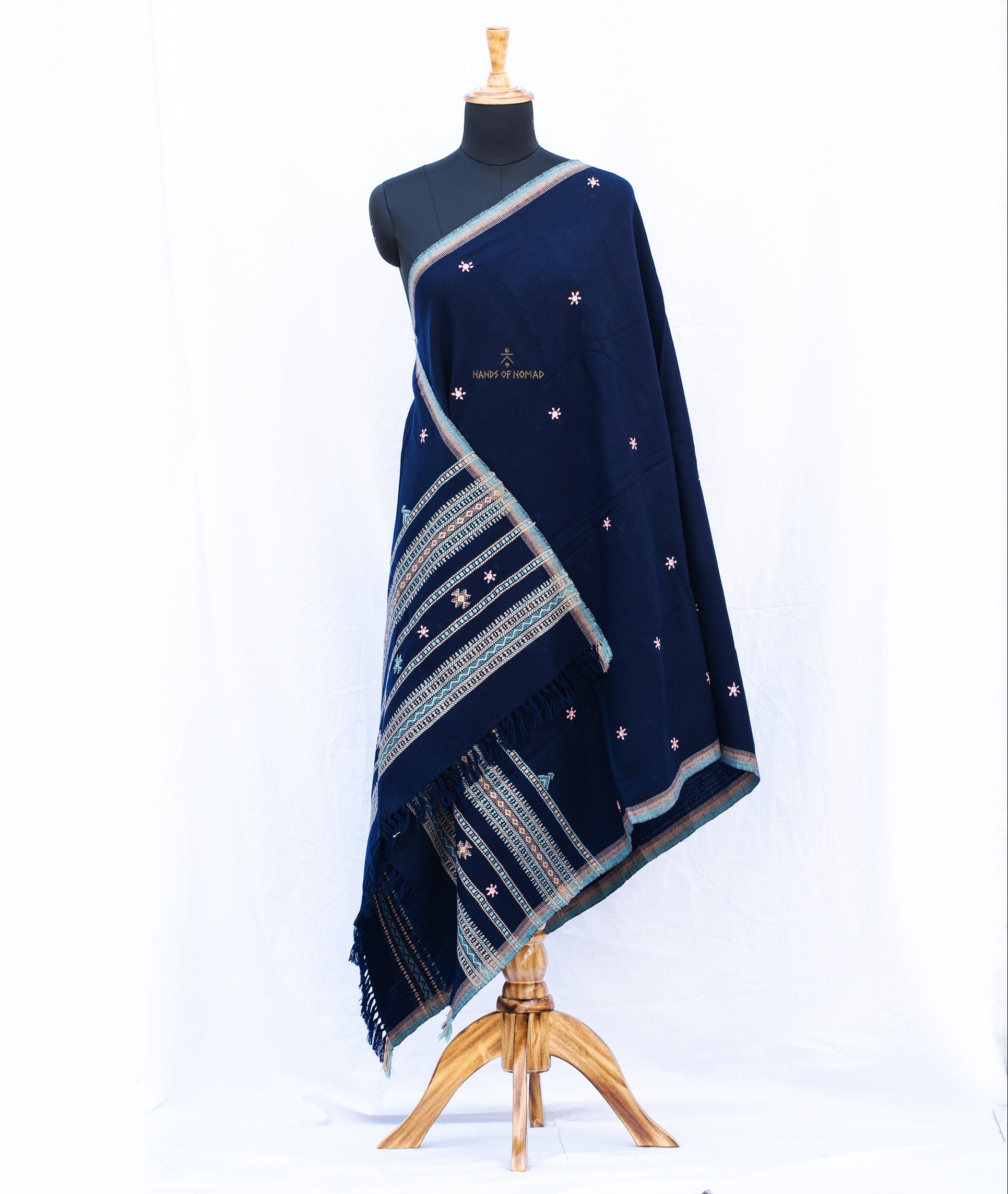 Blue Bhujodi Woolen Shawl