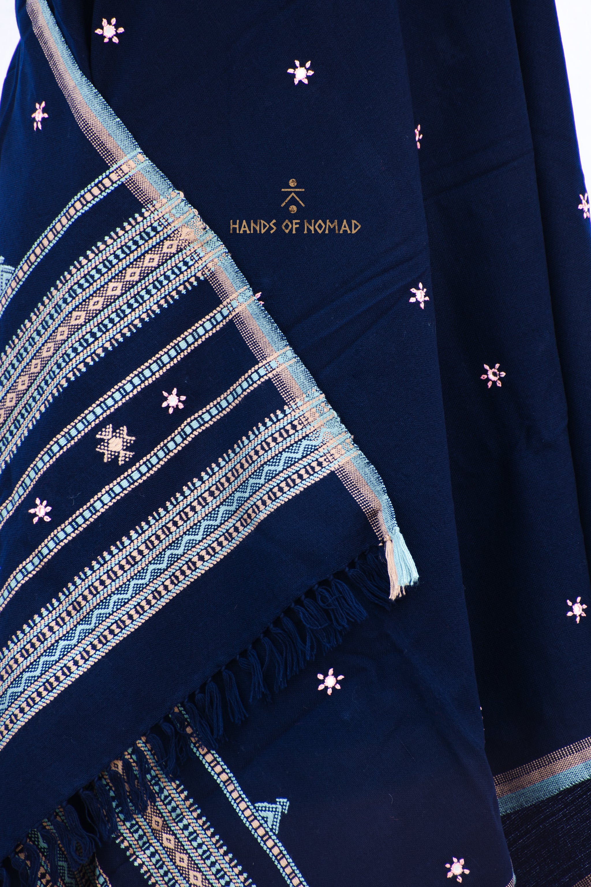 Blue Bhujodi Woolen Shawl