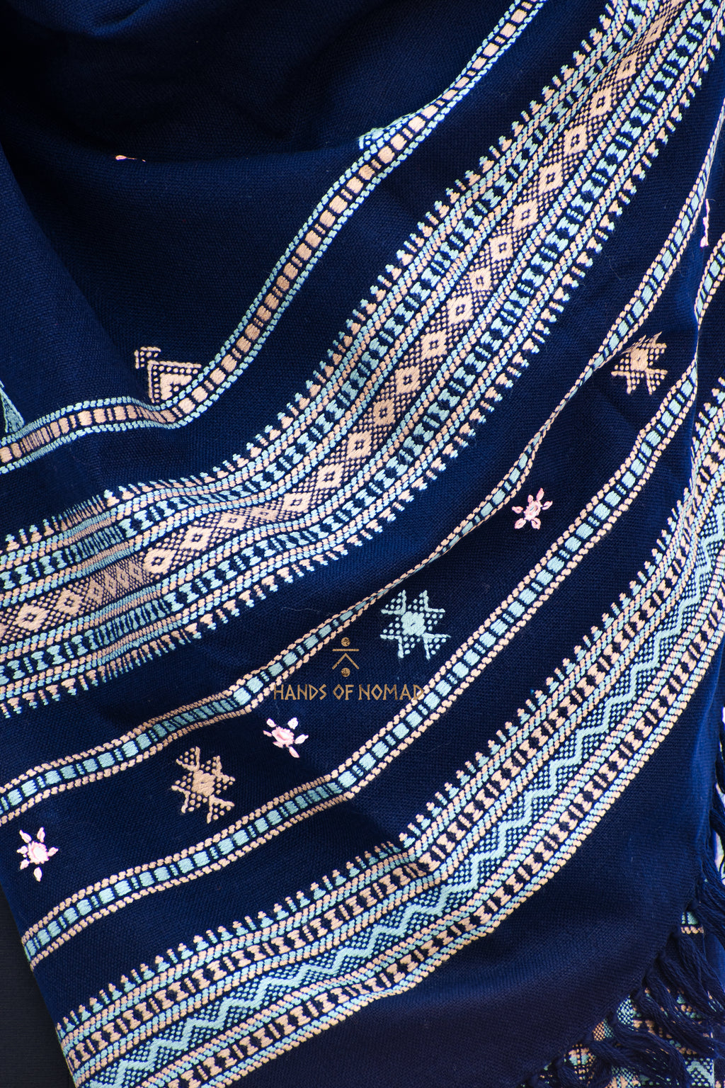 Blue Bhujodi Woolen Shawl