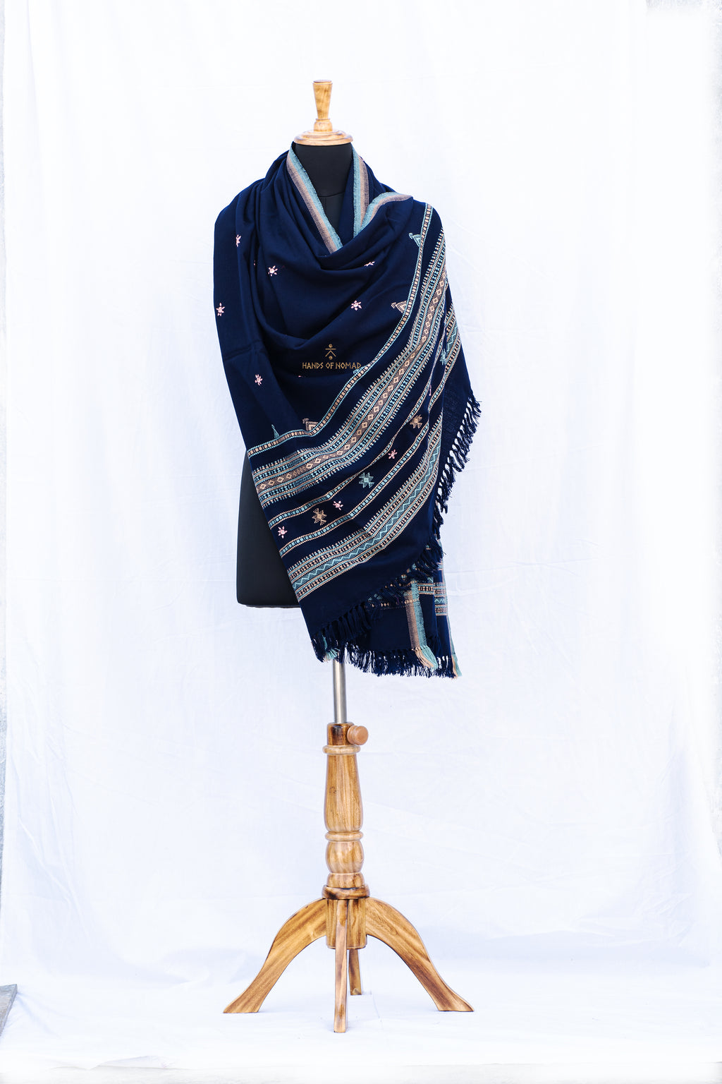 Blue Bhujodi Woolen Shawl