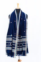 Blue Bhujodi Woolen Shawl