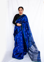 Blue Pure Silk Chanderi Saree