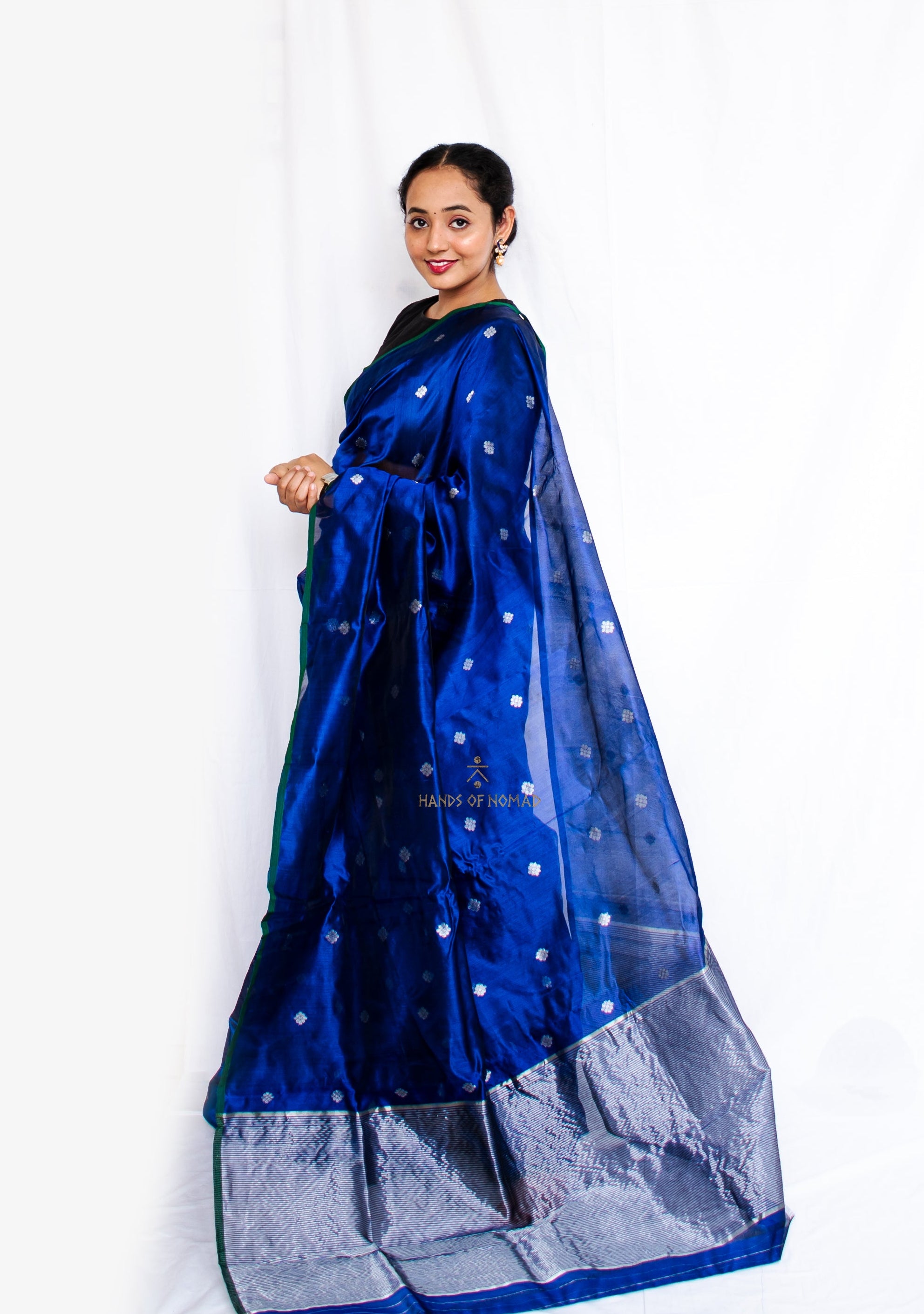 Blue Pure Silk Chanderi Saree