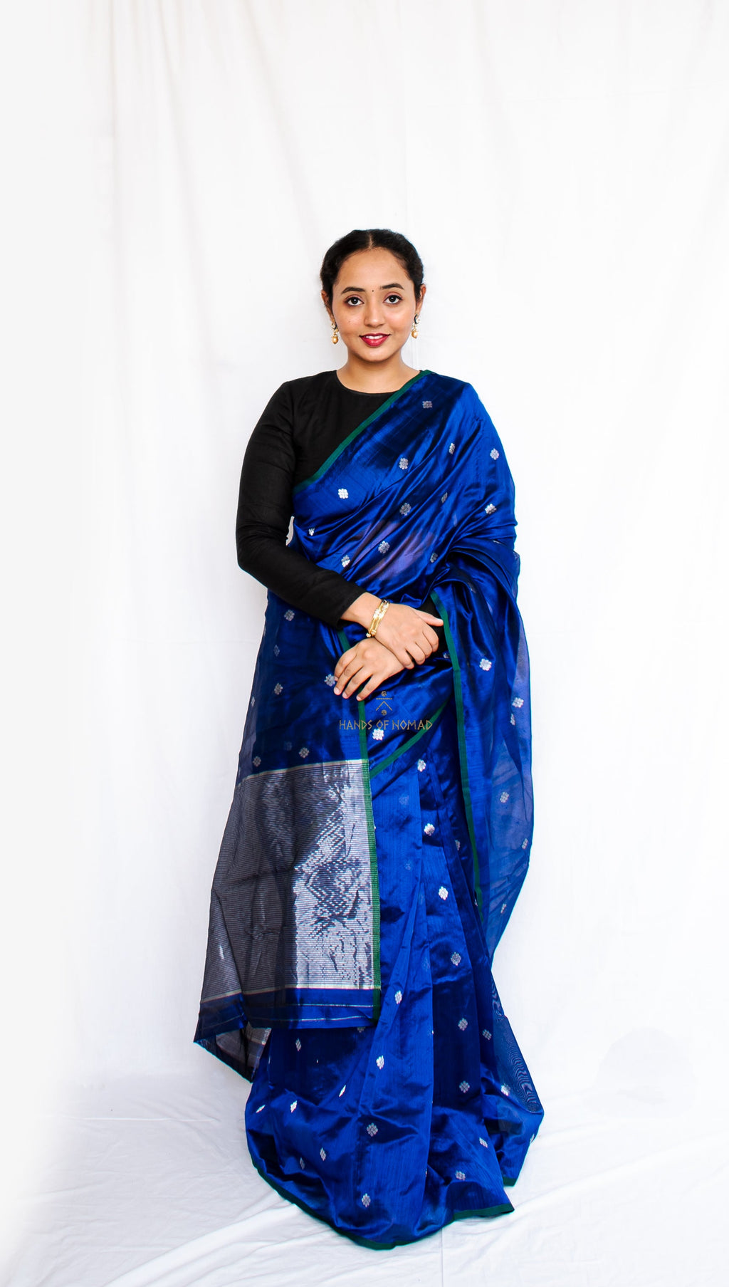 Blue Pure Silk Chanderi Saree