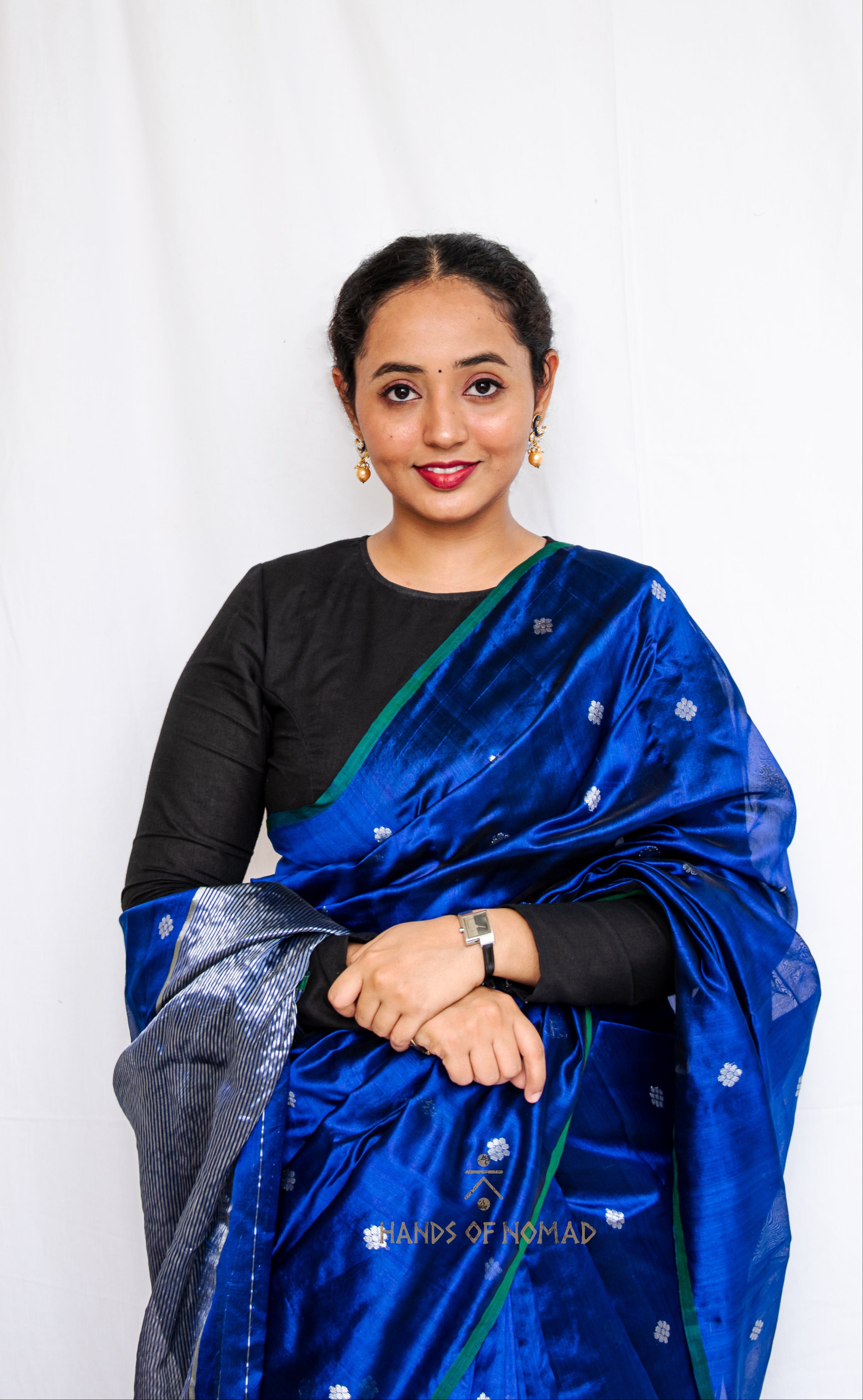 Blue Pure Silk Chanderi Saree