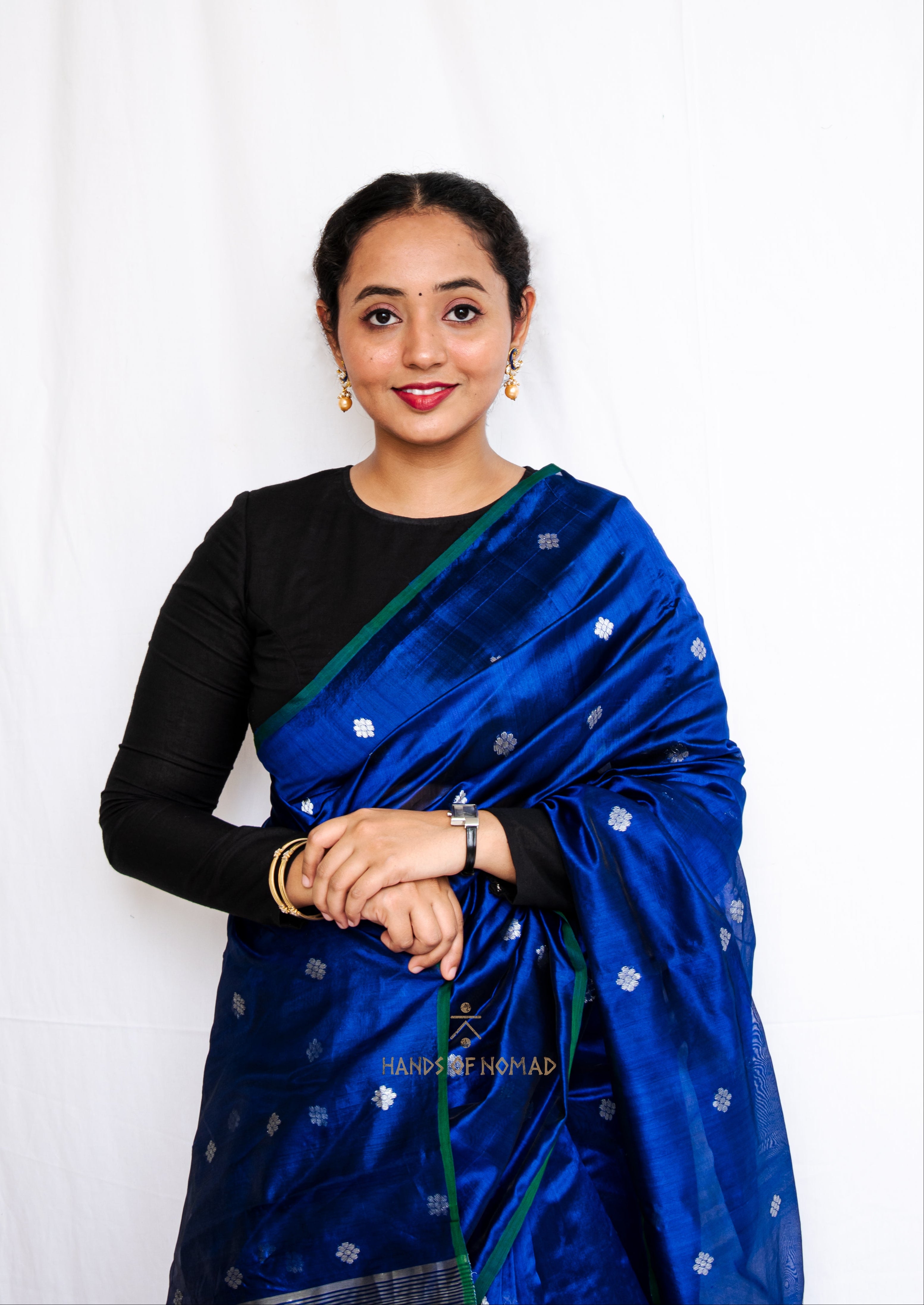 Blue Pure Silk Chanderi Saree