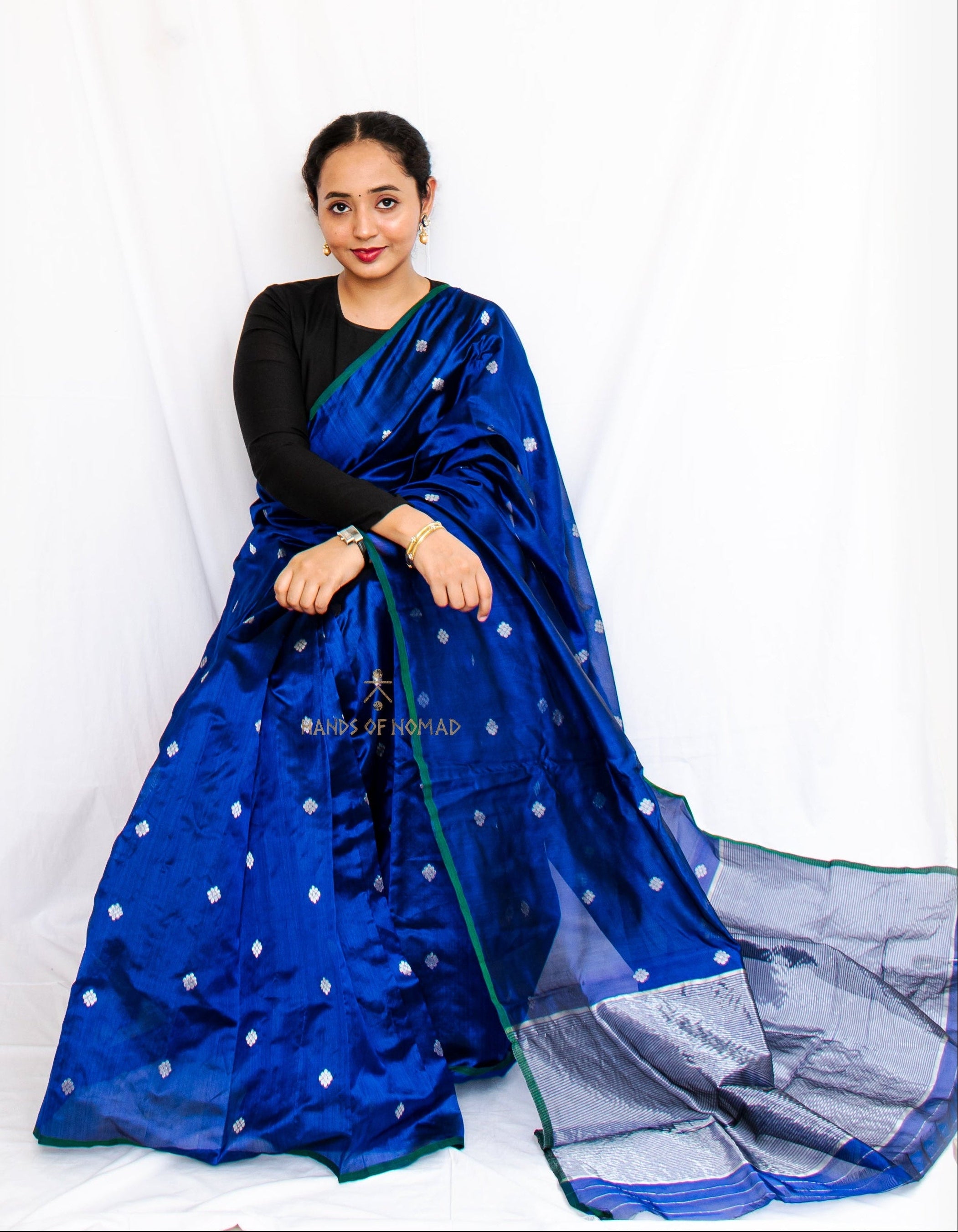 Blue Pure Silk Chanderi Saree