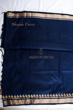 Blue Banarasi Katan Silk Saree