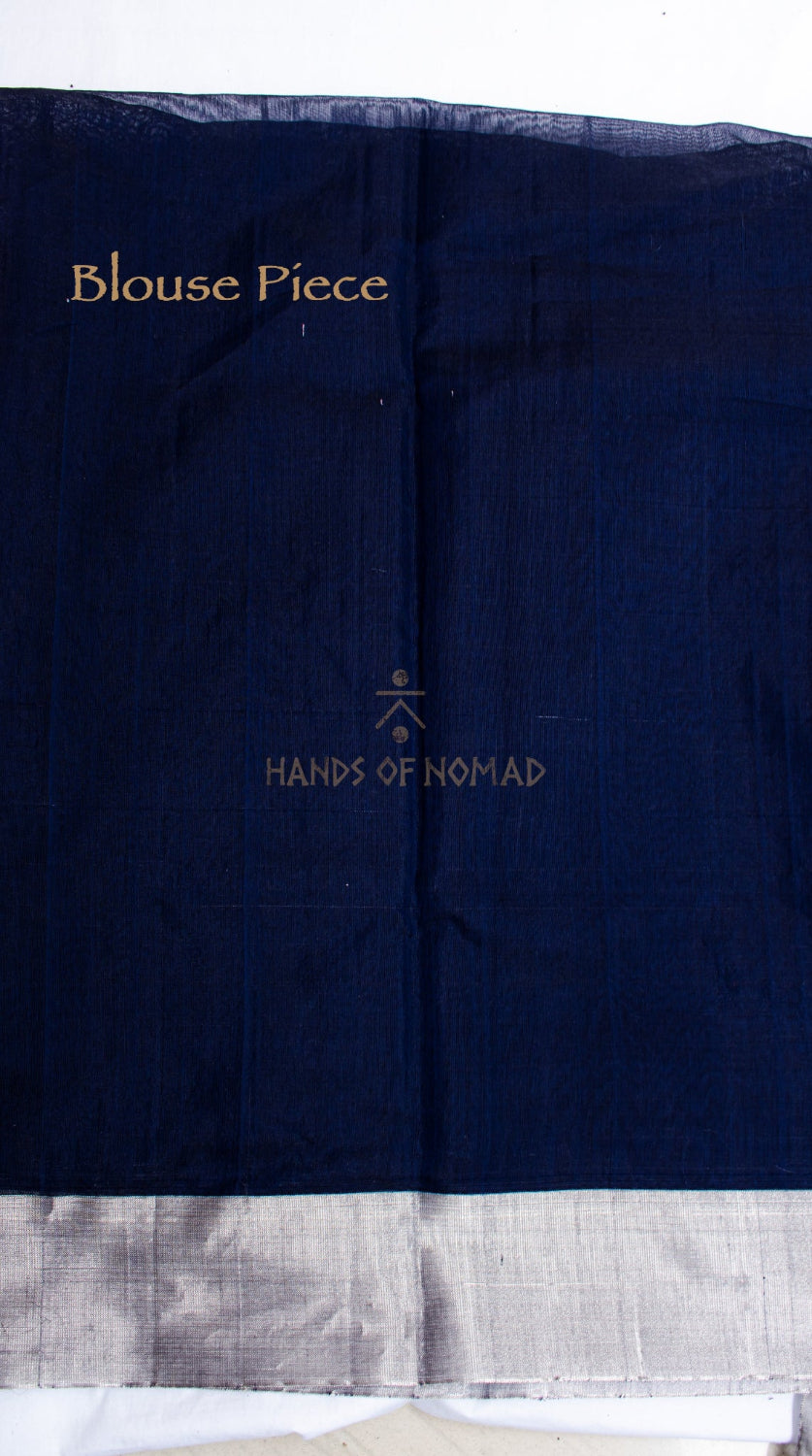 Blue Chanderi Saree