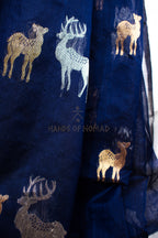 Blue Chanderi Saree