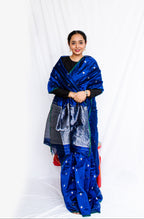 Blue Pure Silk Chanderi Saree