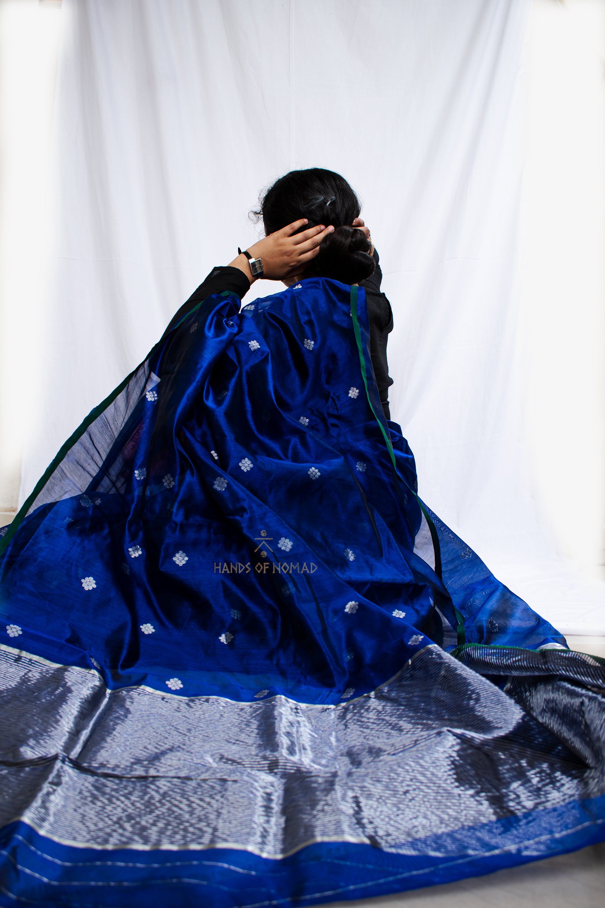Blue Pure Silk Chanderi Saree