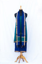 Blue and Green Maheshwari Silk Suits