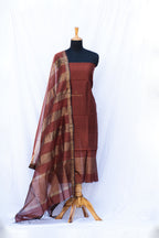 Brown Maheshwari Silk Suit