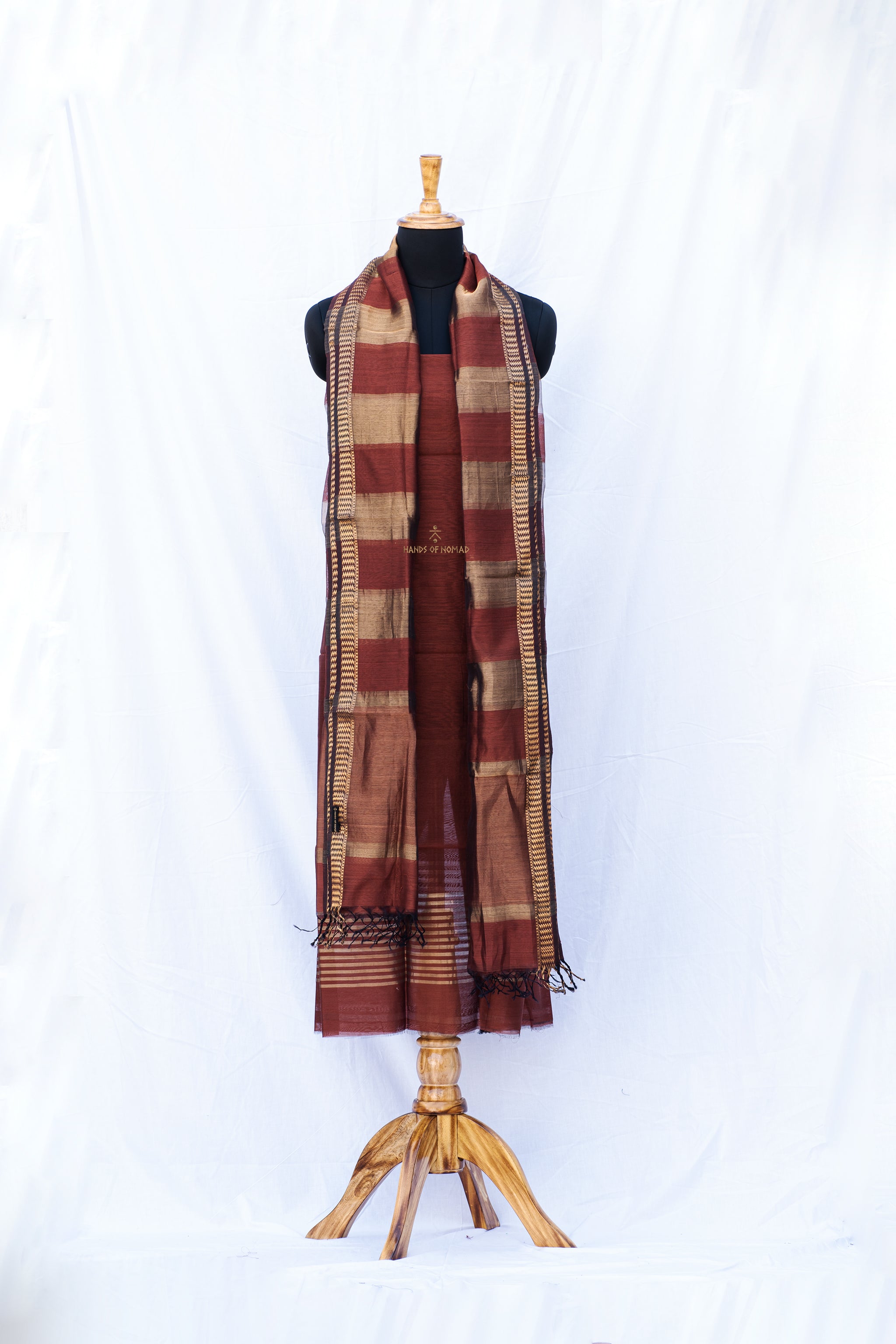 Brown Maheshwari Silk Suit