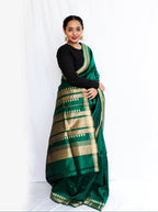 Green Banarasi Katan Silk Saree