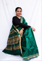 Green Banarasi Katan Silk Saree