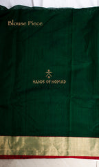 Green Cotton Silk Chanderi Saree