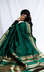 Green Banarasi Katan Silk Saree
