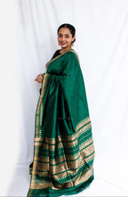 Green Banarasi Katan Silk Saree