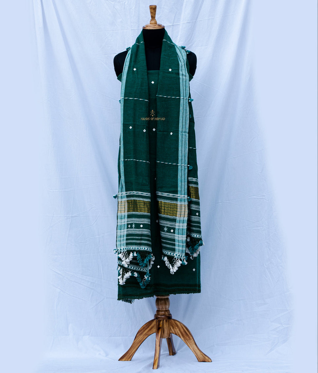 Green Bhujodi Kala Cotton Suit