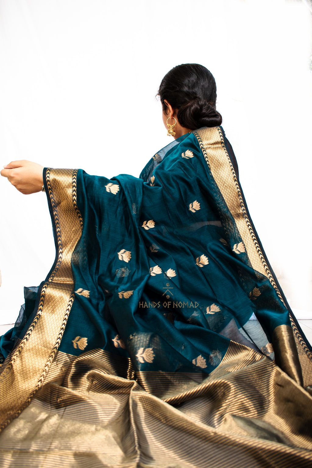 Green Cotton Silk Maheshwari Saree