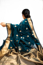 Green Cotton Silk Maheshwari Saree
