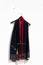 Guitar Musical black kala cotton stole