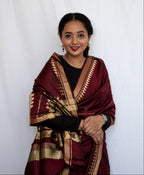 Maroon Banarasi Katan Silk Saree