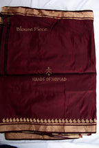 Maroon Banarasi Katan Silk Saree