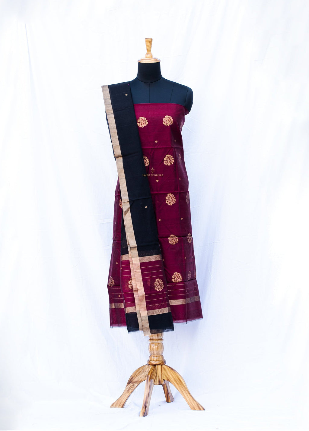 Maroon Chanderi Silk Suits