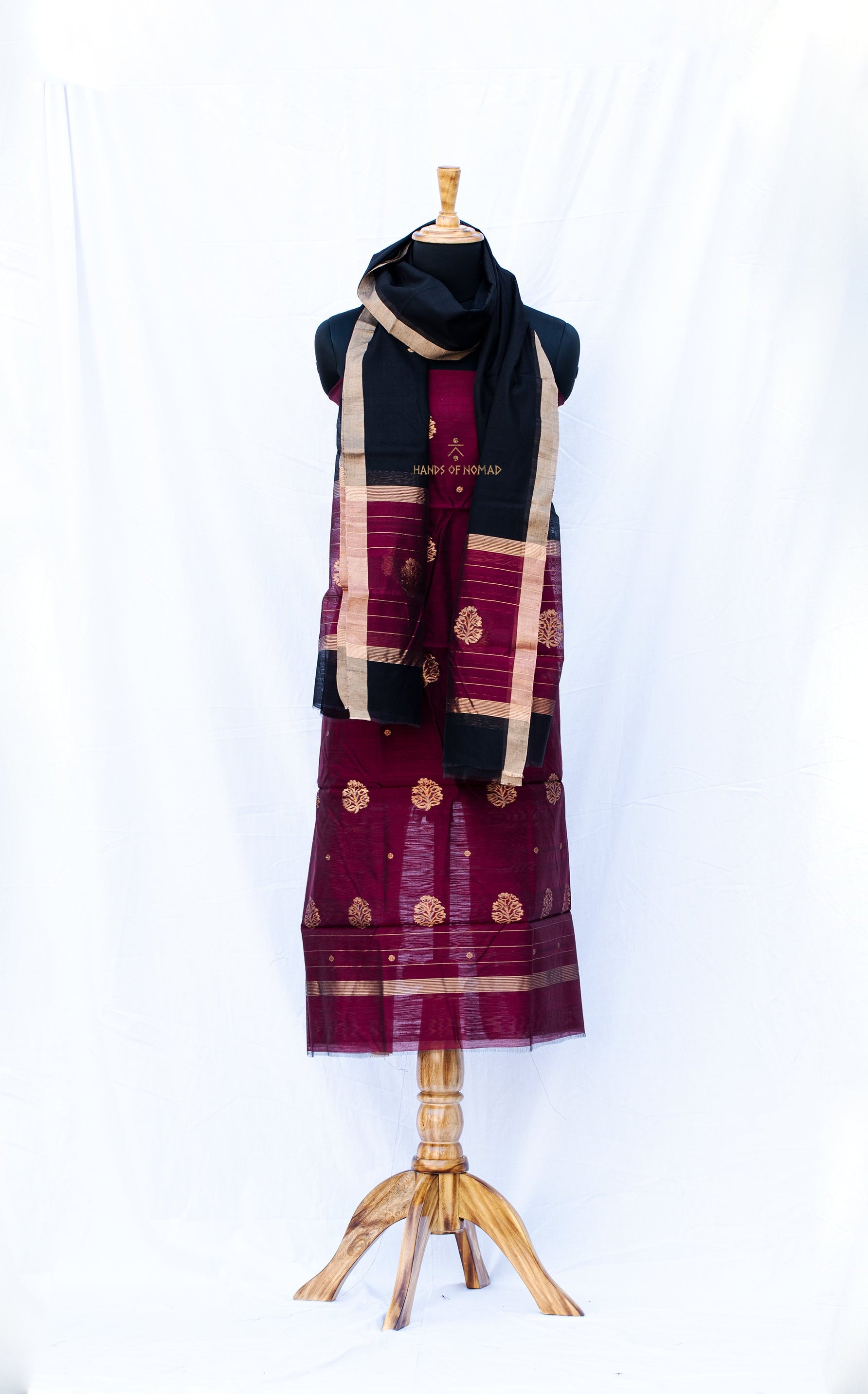 Maroon Chanderi Silk Suits