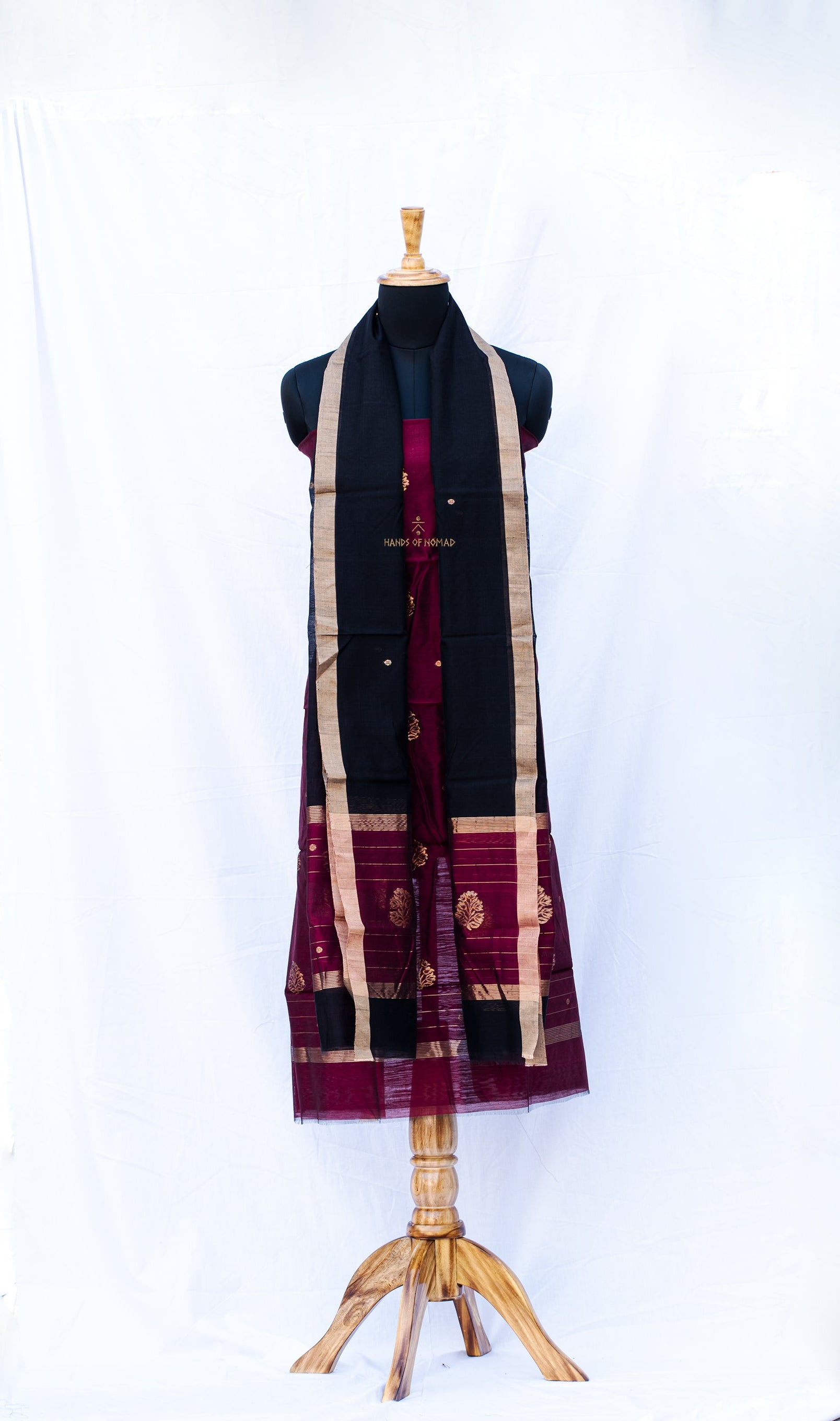 Maroon Chanderi Silk Suits