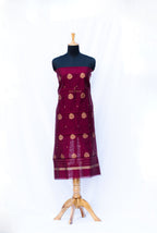 Maroon Chanderi Silk Suits