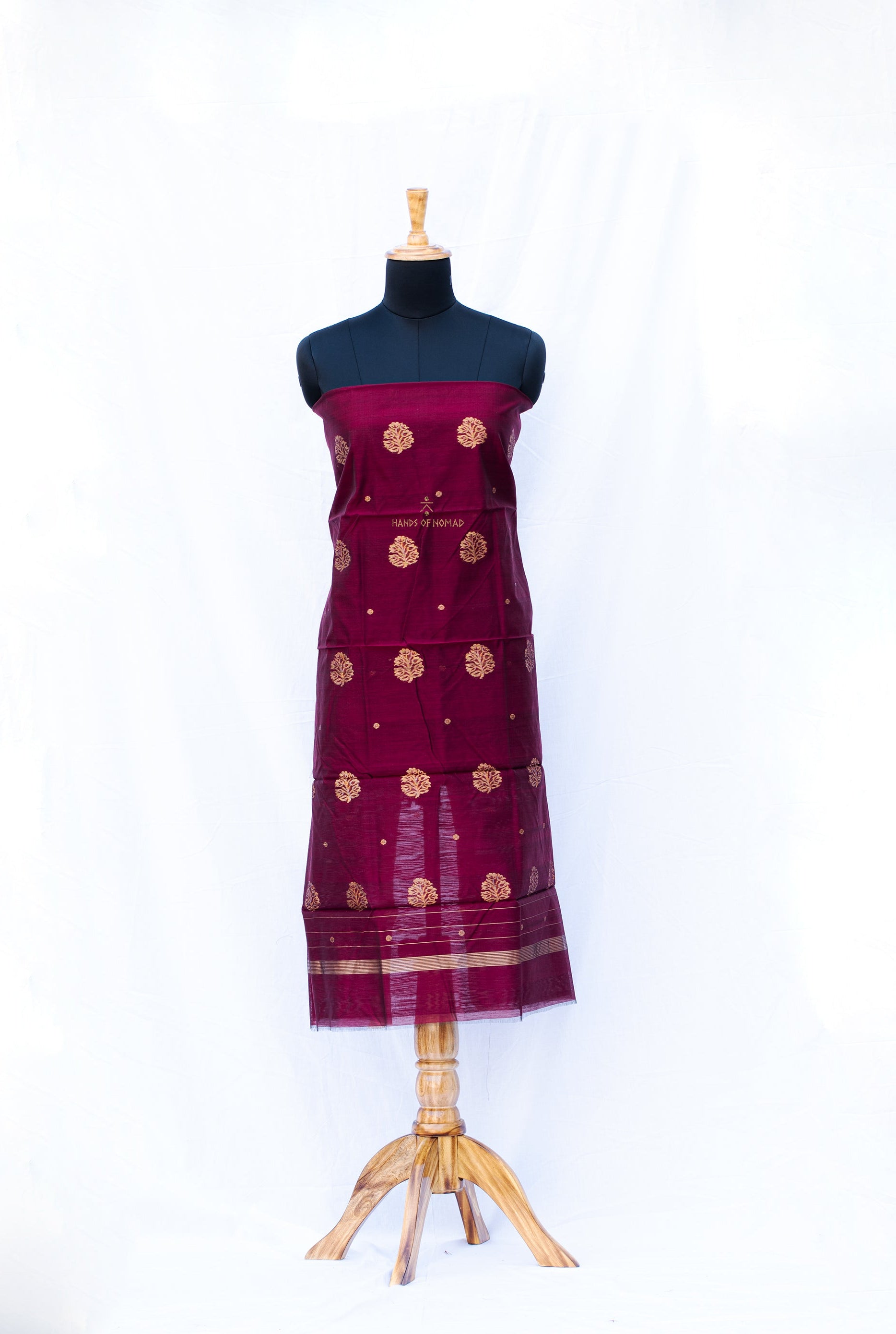 Maroon Chanderi Silk Suits